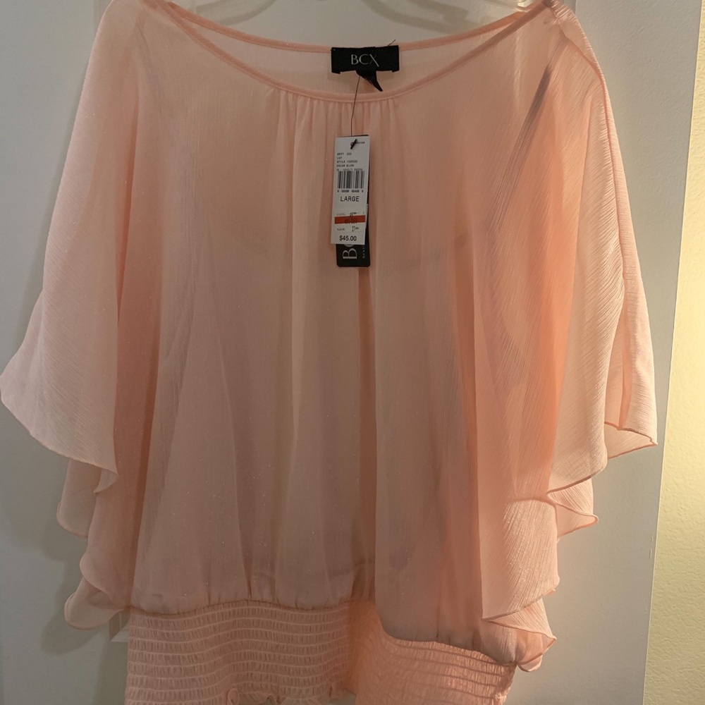 Never worn!! Beautiful blush blouse!